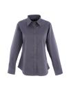 UC703 Ladies Pinpoint Oxford Fill Sleeve Shirt Charcoal colour image